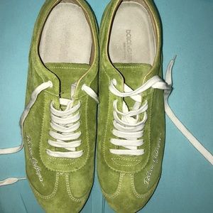 ✅✅❤️D&G Dolce & Gabbana green suede shoes like new